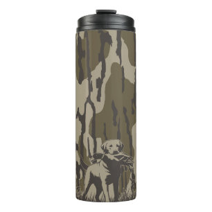 Duck Hunter Dog Forest Waterfowl Bottomland Camo Thermal Tumbler