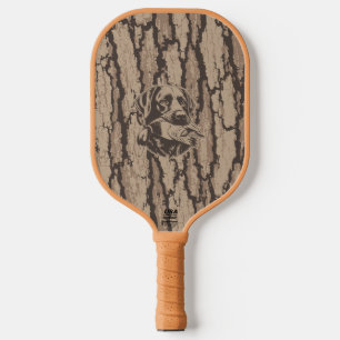 Duck Hunter Dog Waterfowl Hunting Oak Bark Camo Pickleball Paddle