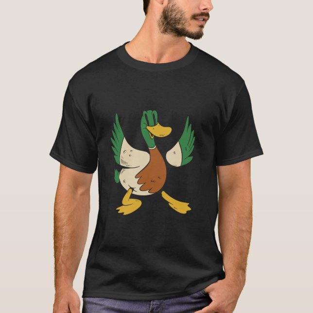 Duck Hunters and Farmers Cartoon Animal Fun Long S T-Shirt (Front)