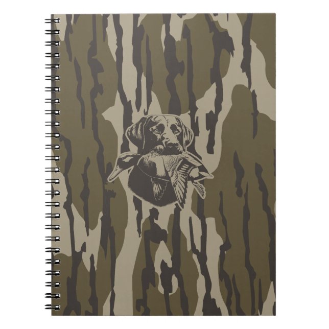 Duck Hunters With Dog Forest Camouflage Notebook (Front)
