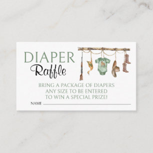 Duck Hunting Baby Shower Diaper Raffle Enclosure Card