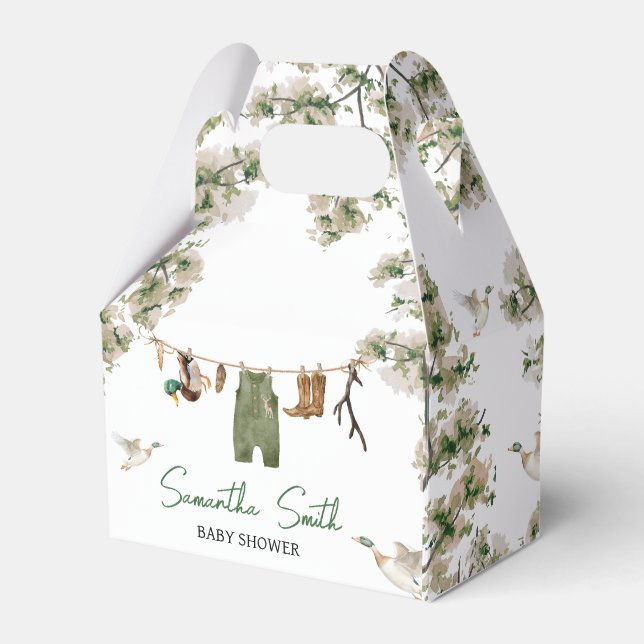 Duck Hunting Baby Shower Favour Box (Front Side)