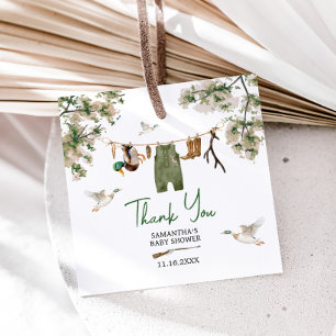Duck Hunting Baby Shower Favour Tags