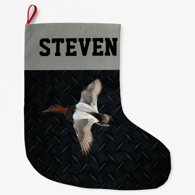 Duck Hunting Canvasback Men's Christmas Stocking (Front)