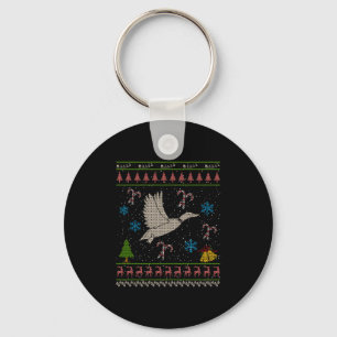 Duck Hunting Christmas Ugly Sweater Duck Hunter Key Ring