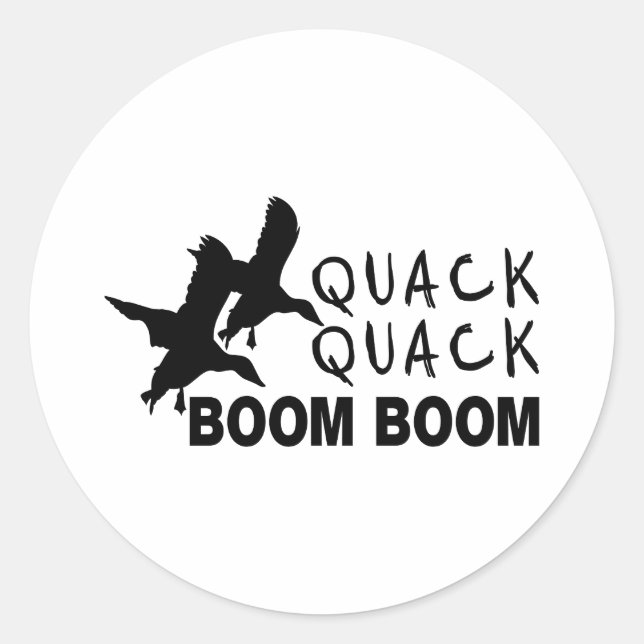 DUCK HUNTING CLASSIC ROUND STICKER (Front)
