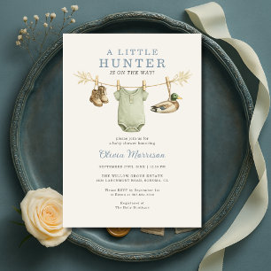 Duck Hunting Clothesline Baby Shower Invitation