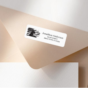 Duck Hunting Dog American Flag Address Label Return Address Label