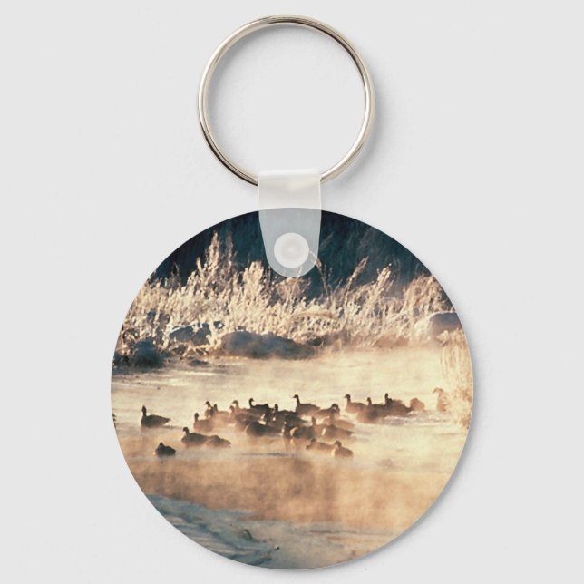 Duck Hunting Logo Key Ring (Front)