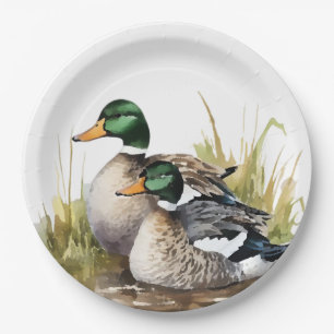 Duck Hunting Paper Plate