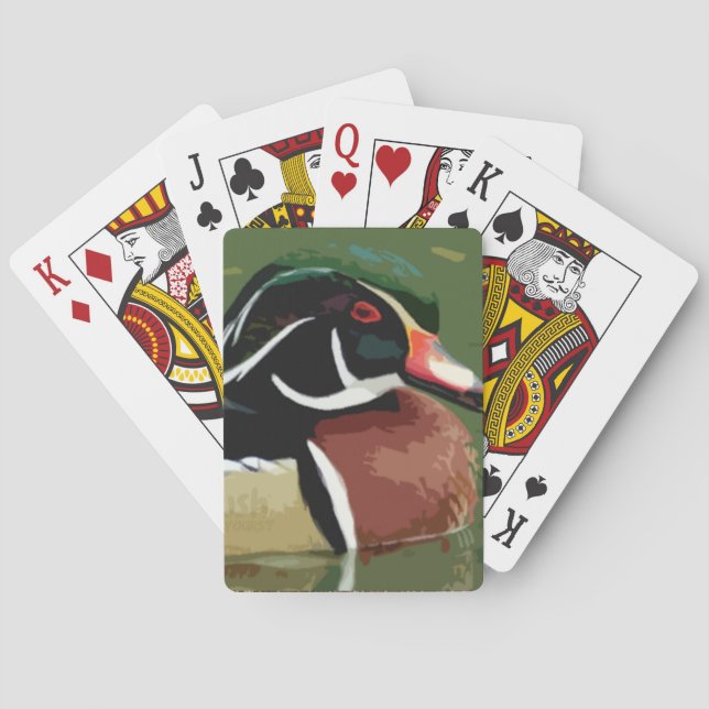 Duck Hunting Playing Cards, Wood Duck  Playing Cards (Back)