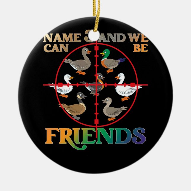 Duck Hunting Waterfowl Hunters Different Duck Spec Ceramic Ornament (Front)