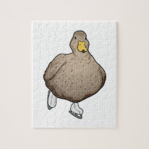 Duck Ice skating Ice skates Jigsaw Puzzle