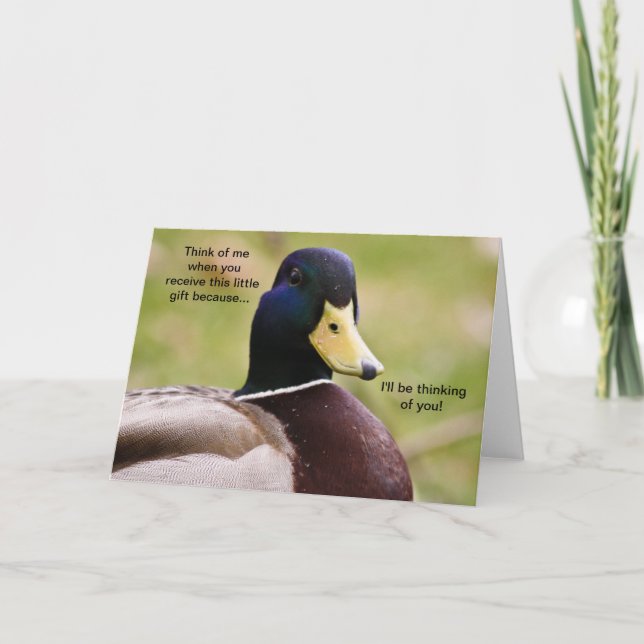 Duck i'll be thinking of you Card (Front)