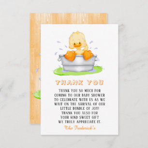Duck in a Tub Baby Shower Thank You 