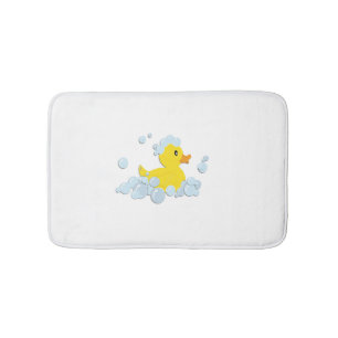 Duck in Blue Bubbles Bath Mat