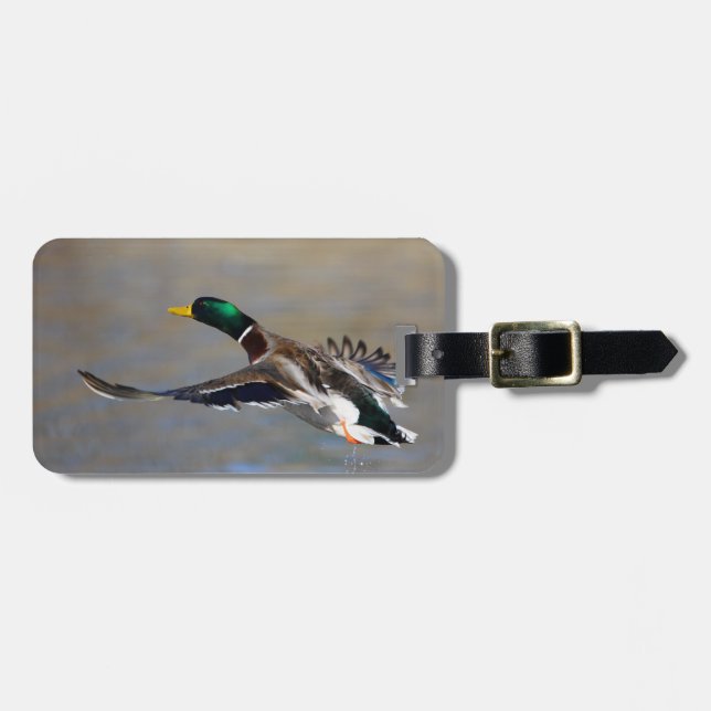 duck in flight luggage tag (Front Horizontal)