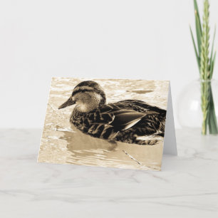 Duck in Sepia Card