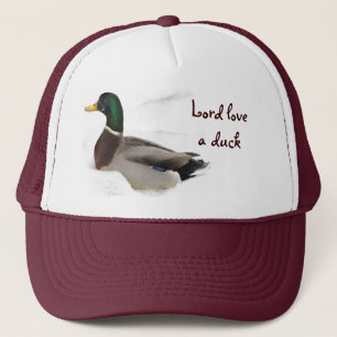Duck in Snow Trucker Hat