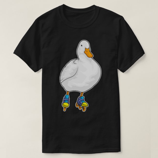 Duck Inline skating Roller skates 1 T-Shirt (Design Front)