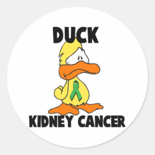 Duck Kidney Cancer Classic Round Sticker