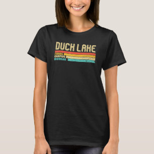 Duck Lake Michigan Vintage Funny Fishing Camping S T-Shirt