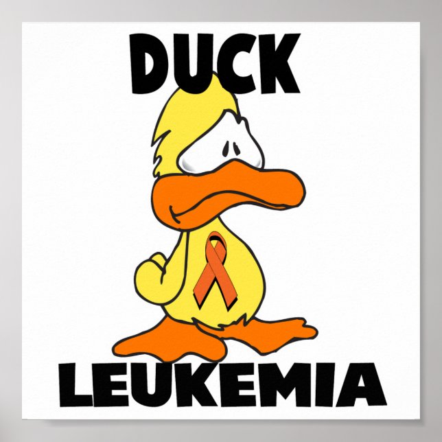 Duck Leukaemia (Orange Ribbon) Poster (Front)