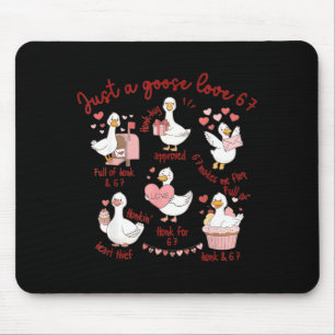 Duck Love 67 Goose Valentine Lover Funny Valentine Mouse Pad