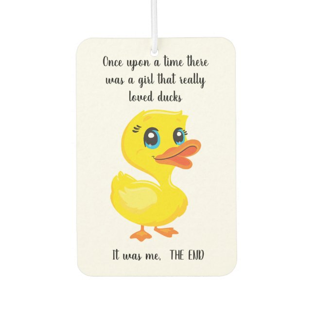 Duck Lover Car Air Freshener (Front)