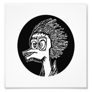 Duck man portrait sketchy drawing photo print
