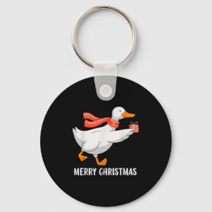 Duck Merry Christmas Light Reindeer Santa Xmas Duc Key Ring