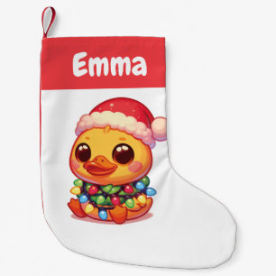 Duck Merry Christmas Winter Animals Cute Ducks Small Christmas Stocking