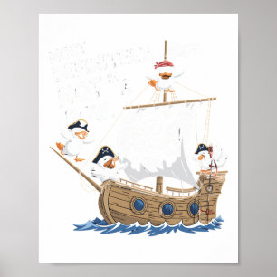 Duck Most Definitely Not All In A Row Mental Healt Poster