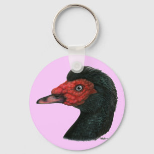 Duck: Muscovy Head Key Ring