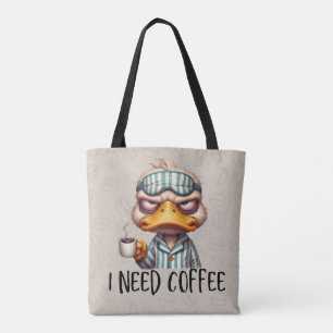 Duck Need Coffee Tote Bag