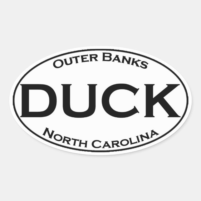Duck North Carolina Oval Logo Oval Sticker (Front)