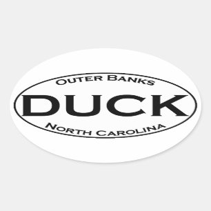 Duck North Carolina Oval Logo Oval Sticker