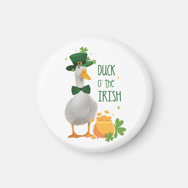 Duck o' the Irish St. Patricks Day Magnet (Front)