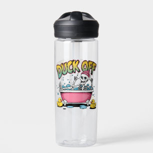 Duck Off Funny Skeleton Design-61161 Framed Art Water Bottle