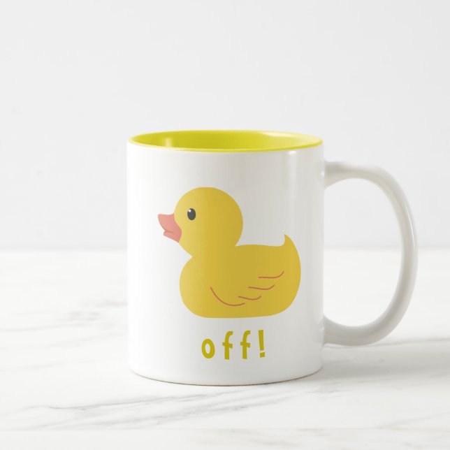 Duck Off! Two-Tone Coffee Mug (Right)