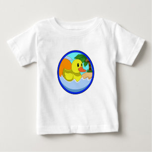 Duck on Beach with Palm trees.PNG Baby T-Shirt
