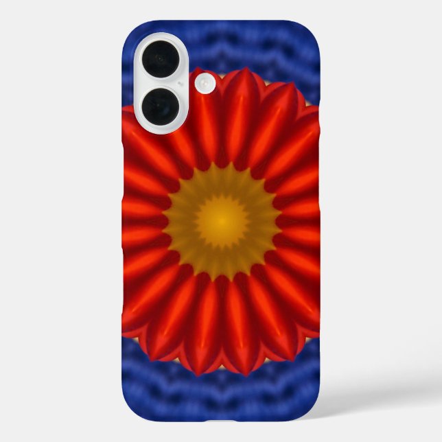 Duck on blue with red kaleidoscope Case-Mate iPhone case (Back)