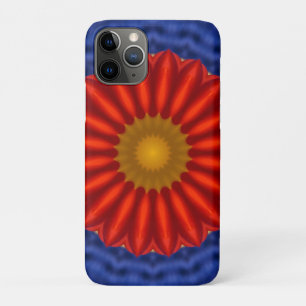 Duck on blue with red kaleidoscope iPhone 11 pro case