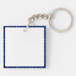 Duck on blue with yellow kaleidoscope key ring
