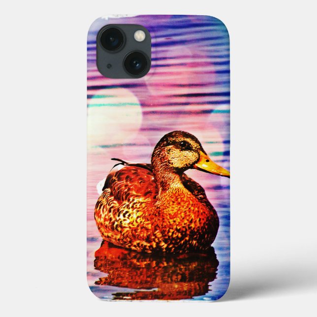 Duck On Coloured Water iPad Case (Back)