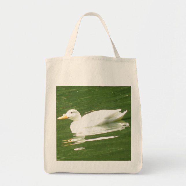 Duck on the water Organic Grocery Tote bag (Front)