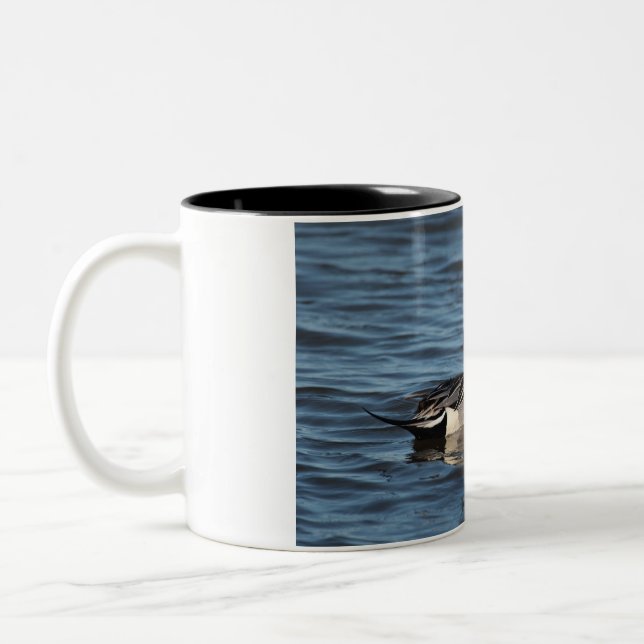 Duck on the Water  Two-Tone Coffee Mug (Left)