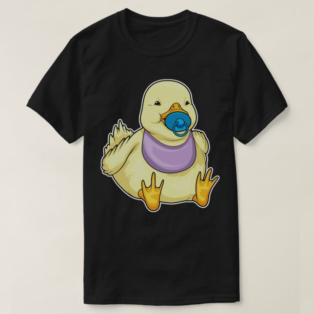 Duck Pacifier Bib T-Shirt (Design Front)