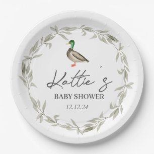 Duck paper plate, mallard plates. paper plate