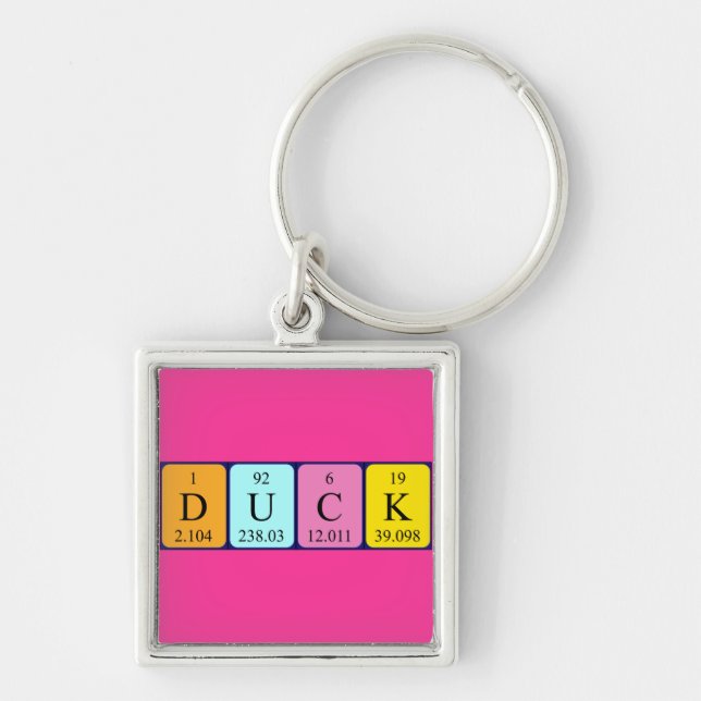 Duck periodic table name keyring (Front)